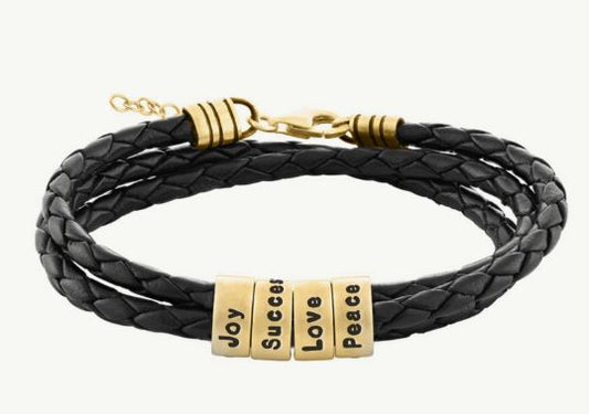 Beautiful Personalized Affirmation Leather Bracelets