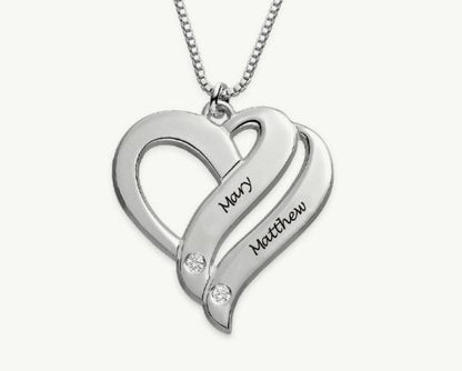 Personalized Affirmation Necklace with Heart Pendant